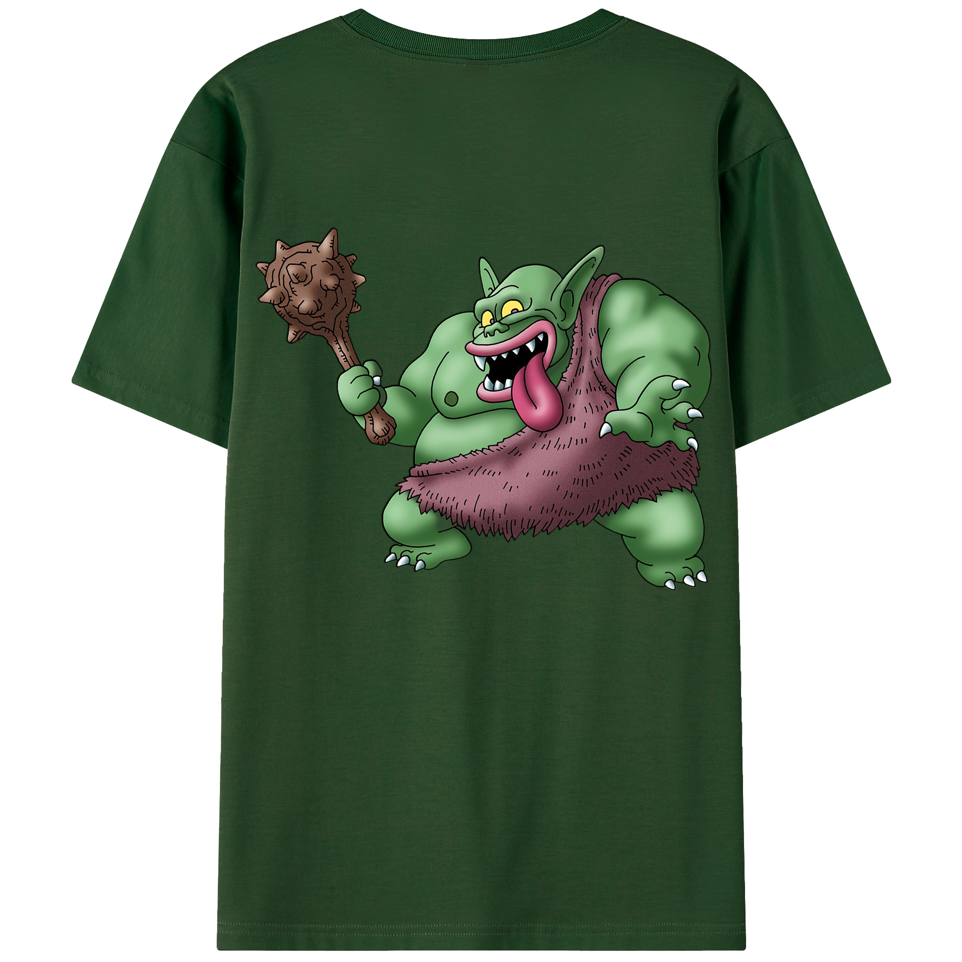 （画像用） ドラゴンクエスト Doragon Kuesuto Dragon Quest 綿100％半袖Tシャツ（背面プリント）